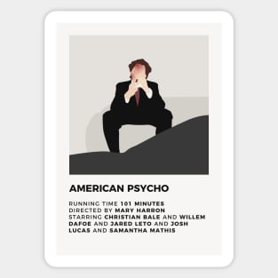 American Psycho Minimalist Poster Sticker